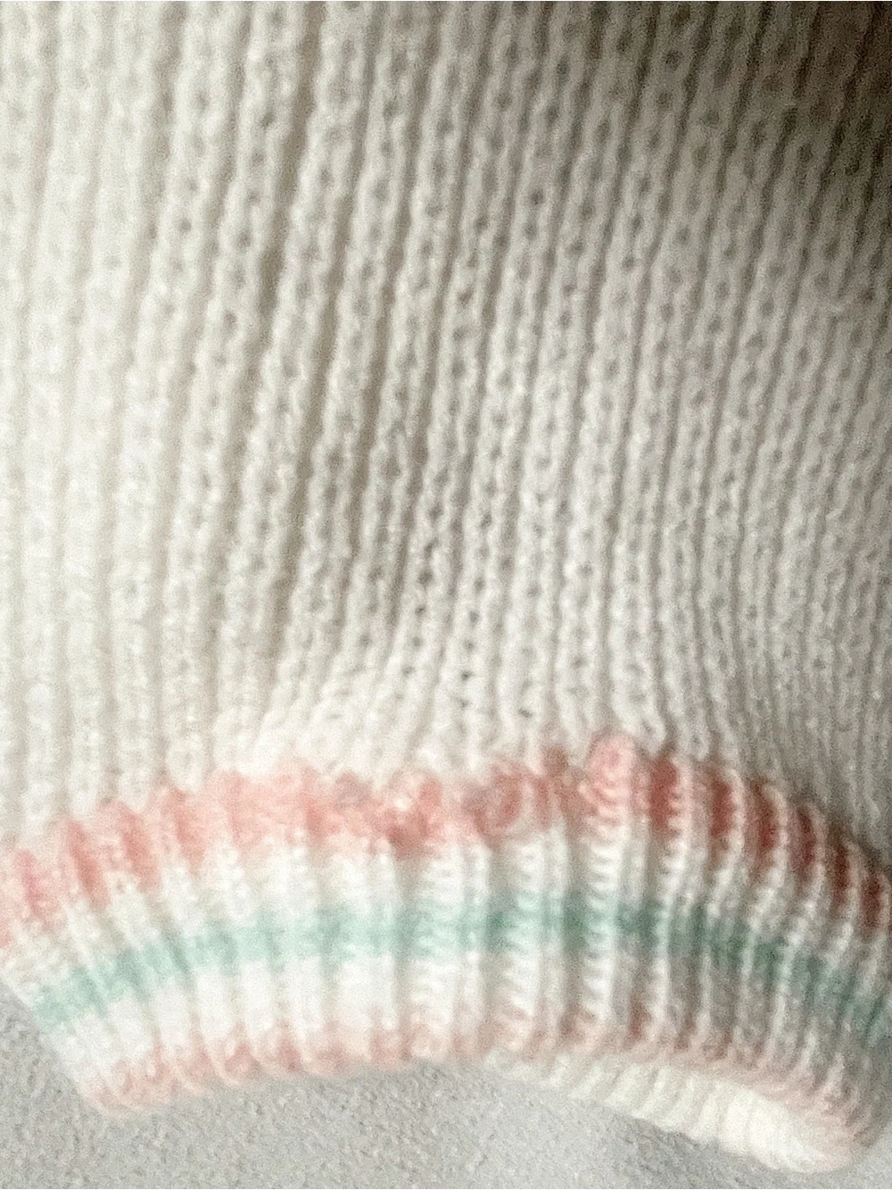 VINTAGE 80s Outfit Set Sweater Shirt Pants Footies Long Knit Bunny Pink Blue